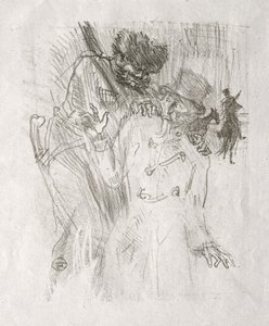 Aan de voet van de Sinaï: Arrestatie van Schlomé Fuss door Henri de Toulouse-Lautrec