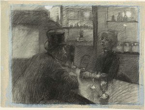 Bar van het café van de rue de Rome, c.1886 door Henri de Toulouse Lautrec