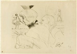 Koppel in een café-concert door Henri de Toulouse-Lautrec