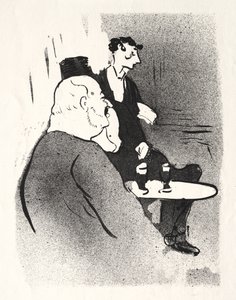 Ducarre bij de ambassadeurs door Henri de Toulouse-Lautrec
