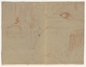 Elles: Vrouw liggend op haar rug door Henri de Toulouse-Lautrec