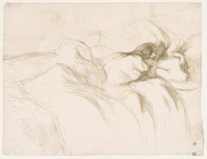 Elles: Vrouw die slaapt door Henri de Toulouse-Lautrec