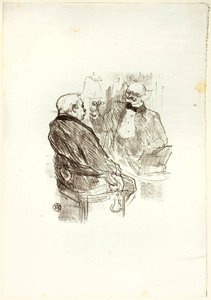Georges Clemenceau en de optometrist, Mayer, uit Au Pied du Sinaï door Henri de Toulouse-Lautrec