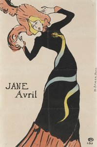 Jane Avril door Henri de Toulouse Lautrec