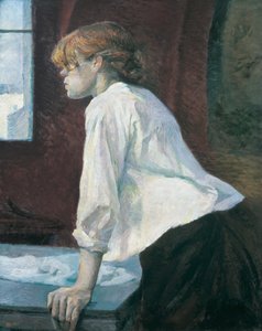 De wasvrouw door Henri de Toulouse Lautrec