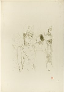 Lender en Lavallière in een revue bij de Variétés door Henri de Toulouse-Lautrec