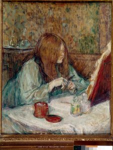 Madame Poupoule bij haar toilet door Henri de Toulouse Lautrec