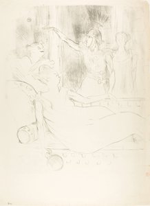 Madame Simon-Girard, Brasseur en Guy in La belle Hélène door Henri de Toulouse-Lautrec