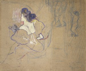 Madame Thadée Natanson (Misia Godebska, 1872-1950) in het theater