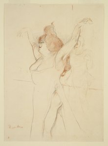 Mademoiselle Cocyle als Helena van Troje in La Belle Helene door Henri de Toulouse Lautrec