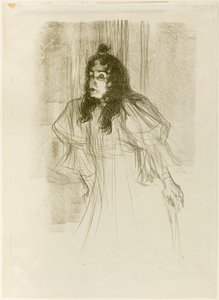 Miss May Belfort met Lang Haar door Henri de Toulouse-Lautrec