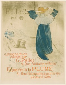 Poster voor Elles door Henri de Toulouse-Lautrec