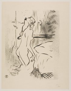 Studie van een vrouw door Henri de Toulouse-Lautrec
