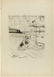 De hond en de papegaai door Henri de Toulouse-Lautrec