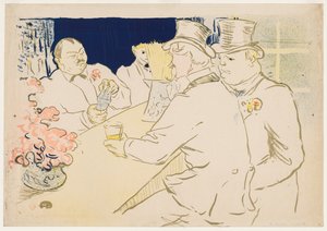 De Ierse en Amerikaanse Bar, Rue Royale door Henri de Toulouse-Lautrec