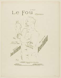 De Gek, uit Mélodies de Désiré Dihau door Henri de Toulouse-Lautrec