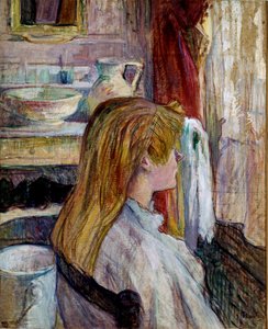 Vrouw bij het raam door Henri de Toulouse Lautrec