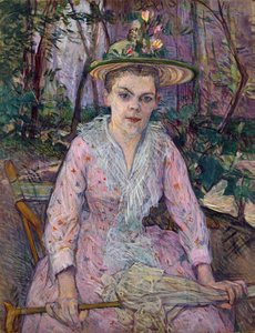 Vrouw met een paraplu door Henri de Toulouse Lautrec