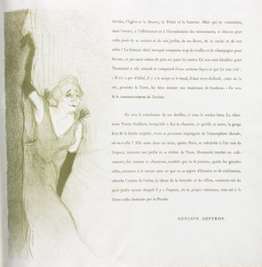 Yvette Guilbert-Franse Serie: Nr. 16 door Henri de Toulouse-Lautrec