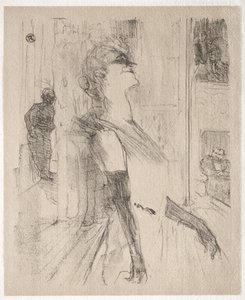 Yvette Guilbert: Op het podium door Henri de Toulouse-Lautrec
