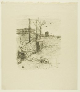 Een begraafplaats in Galicië, uit Au Pied du Sinaï door Henri de Toulouse Lautrec