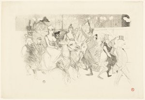 Een Gala-avond in de Moulin Rouge door Henri de Toulouse Lautrec