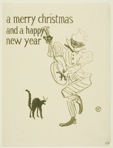 Een Vrolijk Kerstfeest door Henri de Toulouse Lautrec