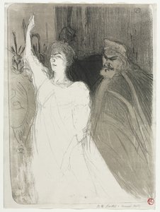 Een Prinselijke Idylle, Clara Ward door Henri de Toulouse Lautrec