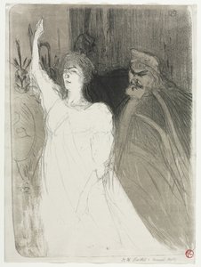 Een Prinselijke Idylle, Clara Ward door Henri de Toulouse Lautrec