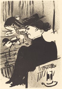 Een toeschouwer Une spectatrice, 1893 door Henri de Toulouse Lautrec