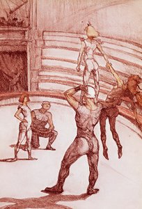 Acrobaten door Henri de Toulouse Lautrec