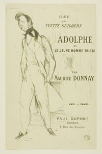 Adolphe—De Trieste Jonge Man door Henri de Toulouse Lautrec
