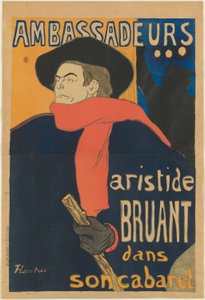 Ambassadeurs: Aristide Bruant door Henri de Toulouse Lautrec