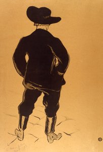 Aristide Bruant in Mirliton door Henri de Toulouse Lautrec