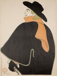 Aristide Bruant in zijn cabaret door Henri de Toulouse Lautrec