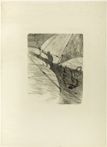 Op zee bij nacht, uit Mélodies de Désiré Dihau door Henri de Toulouse Lautrec