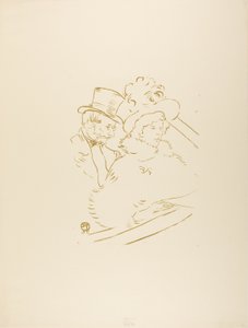 Bij het concert door Henri de Toulouse Lautrec