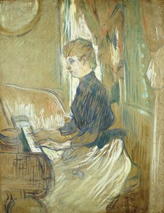 Aan de Piano, Madame Juliette Pascal in de Salon van het Chateau de Malrome, 1896