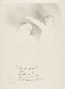 Bij de Variétés: Juffrouw Lender en Brasseur door Henri de Toulouse Lautrec