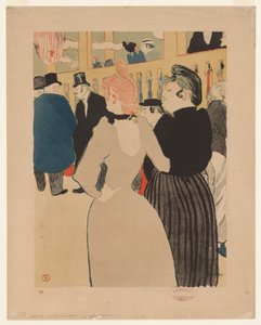 Au Moulin Rouge: De Gulzige en haar zus La Goulou et sa soeur door Henri de Toulouse Lautrec