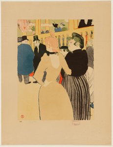Au Moulin Rouge, la Goulue en haar zus door Henri de Toulouse Lautrec
