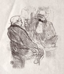 Aan de voet van de Sinaï: Georges Clemenceau en de oogarts Mayer door Henri de Toulouse Lautrec
