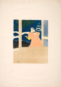 Aux Ambassadeurs - zangeres in het café-concert door Henri de Toulouse Lautrec