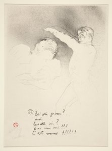 Aux variétés: Mlle. Lender et Brasseur (Bij de Variétés: Juffrouw Lender en Brasseur) door Henri de Toulouse Lautrec