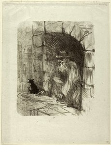 Achterkamer van een winkel in Krakau, uit Au Pied du Sinaï door Henri de Toulouse Lautrec