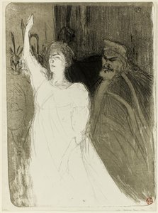 Bartet en Mounet-Sully, in Antigone door Henri de Toulouse Lautrec