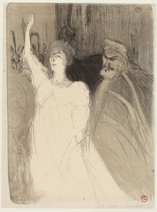 Bartet en Mounet-Sully, in Antigone door Henri de Toulouse Lautrec
