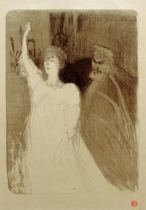 Bartet en Mounet-Sully in Antigone door Henri de Toulouse Lautrec