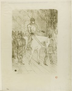 De entree van Brasseur in Chilpéric door Henri de Toulouse Lautrec