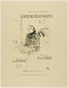 Koop mijn Mooie Viooltjes, uit Mélodies de Désiré Dihau door Henri de Toulouse Lautrec